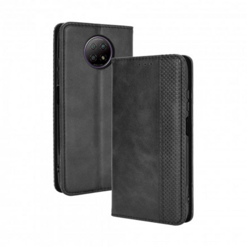 Capa De Celular Para Xiaomi Redmi Note 9T Flip Efeito Couro Estilizado