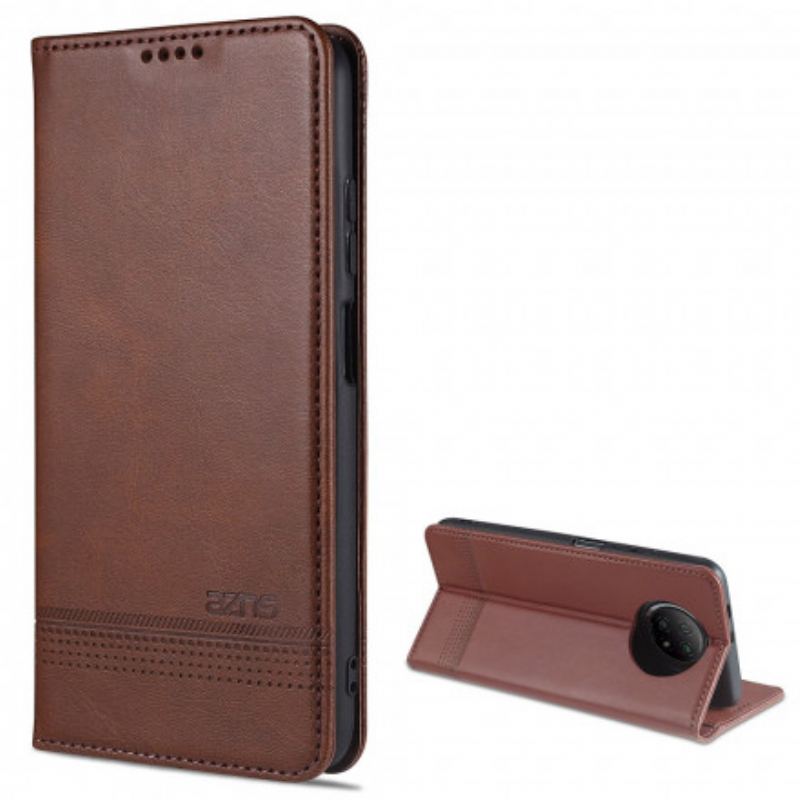 Capa De Celular Para Xiaomi Redmi Note 9T Flip Estilo De Couro Azns