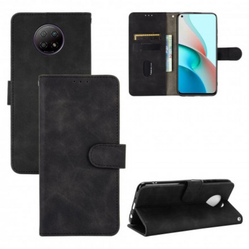 Capa De Couro Para Xiaomi Redmi Note 9T Toque De Pele