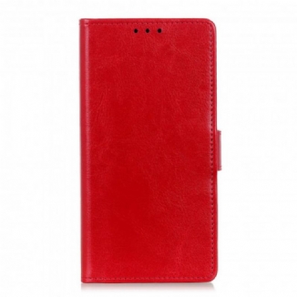 Capa Flip Para Xiaomi Redmi Note 9T Efeito Couro Brilhante Simples