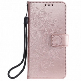 Capa Flip Para Xiaomi Redmi Note 9T Mandala Do Sol