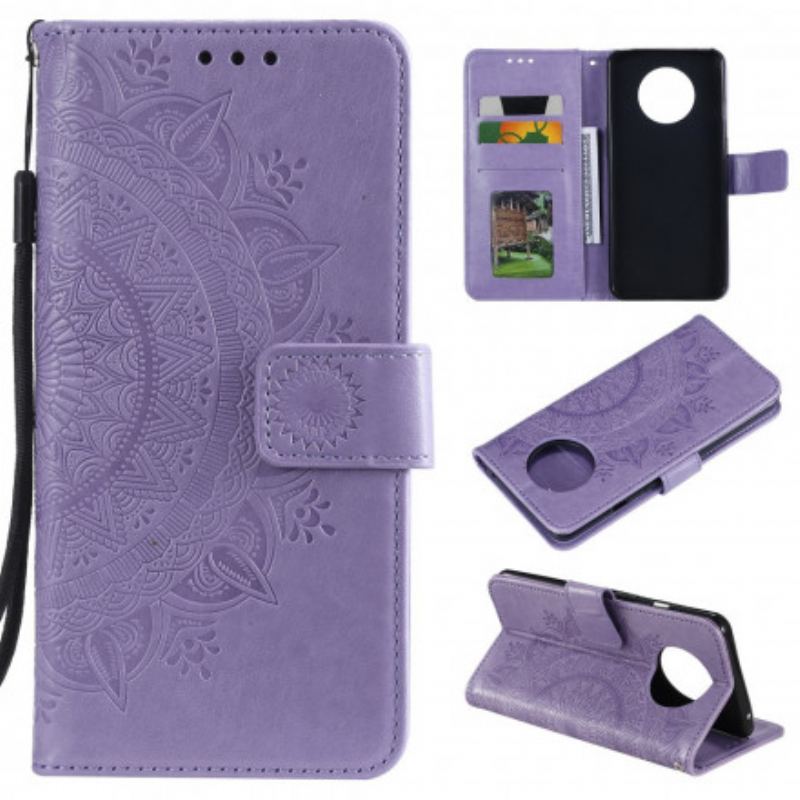 Capa Flip Para Xiaomi Redmi Note 9T Mandala Do Sol