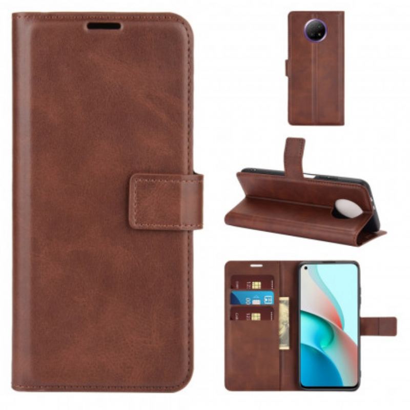 Capa Folio Para Xiaomi Redmi Note 9T Efeito De Couro Extremo Fino