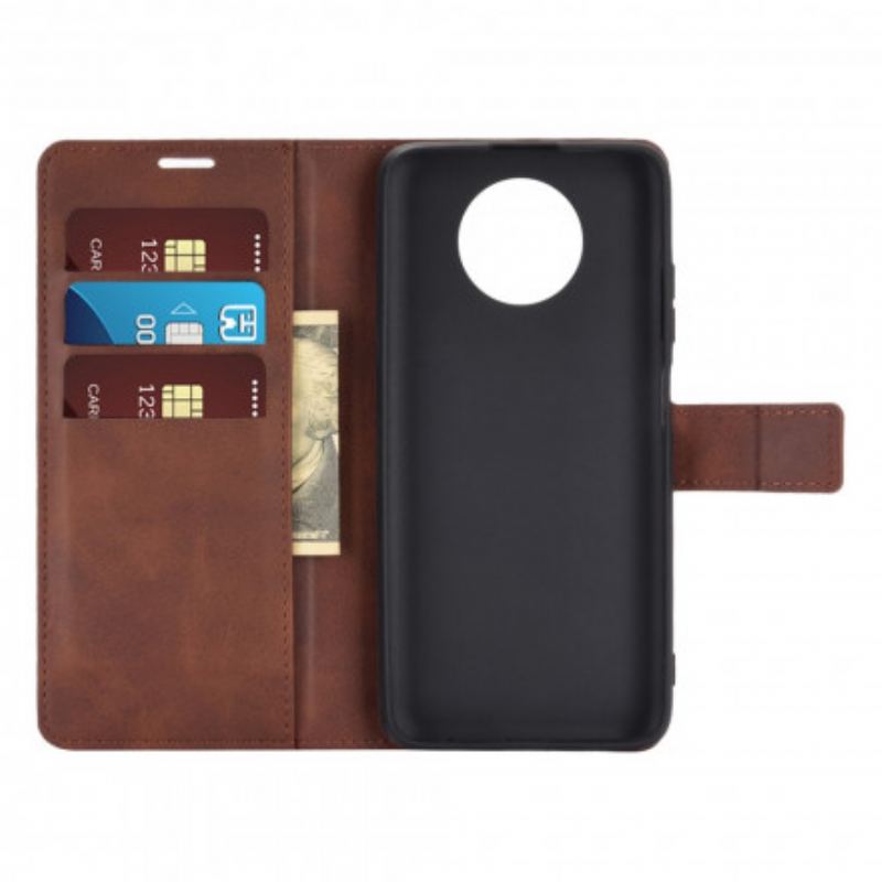 Capa Folio Para Xiaomi Redmi Note 9T Efeito De Couro Extremo Fino