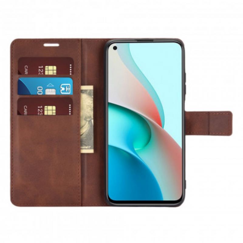 Capa Folio Para Xiaomi Redmi Note 9T Efeito De Couro Extremo Fino