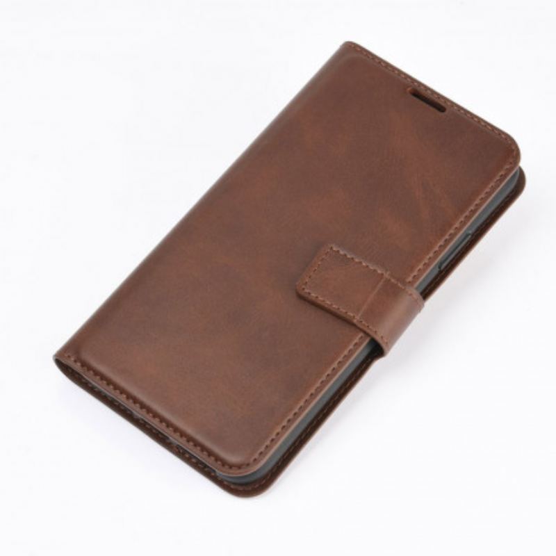 Capa Folio Para Xiaomi Redmi Note 9T Efeito De Couro Extremo Fino