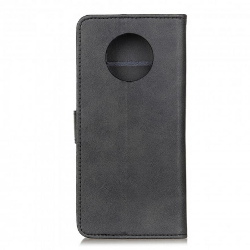 Capa Folio Para Xiaomi Redmi Note 9T Efeito De Couro Fosco Retrô