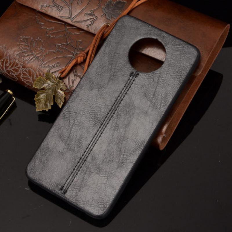 Capa Para Xiaomi Redmi Note 9T Efeito Couro Couture