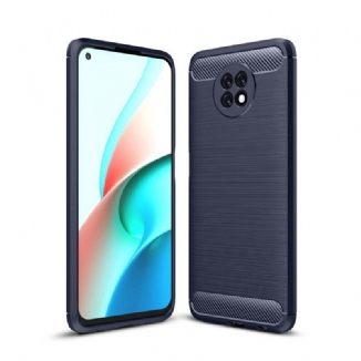 Capa Para Xiaomi Redmi Note 9T Fibra De Carbono Escovada