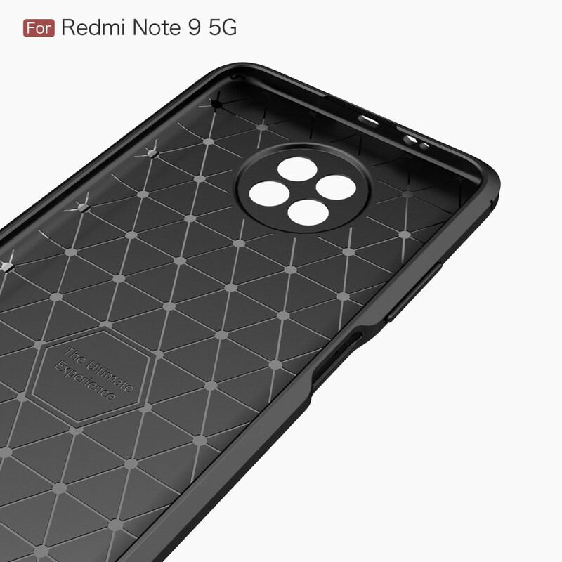 Capa Para Xiaomi Redmi Note 9T Fibra De Carbono Escovada