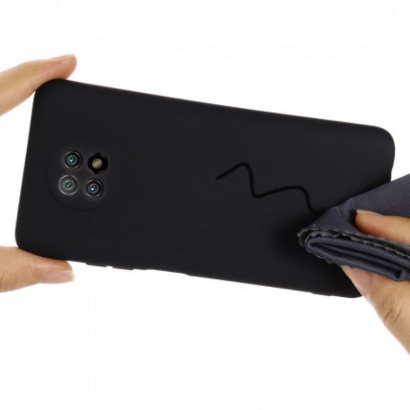 Capa Para Xiaomi Redmi Note 9T Silicone Líquido E Cordão