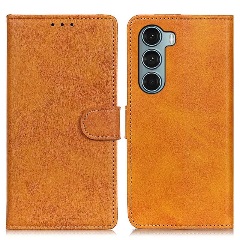 Capa Flip Para Moto G200 5G Efeito De Couro Fosco Retrô