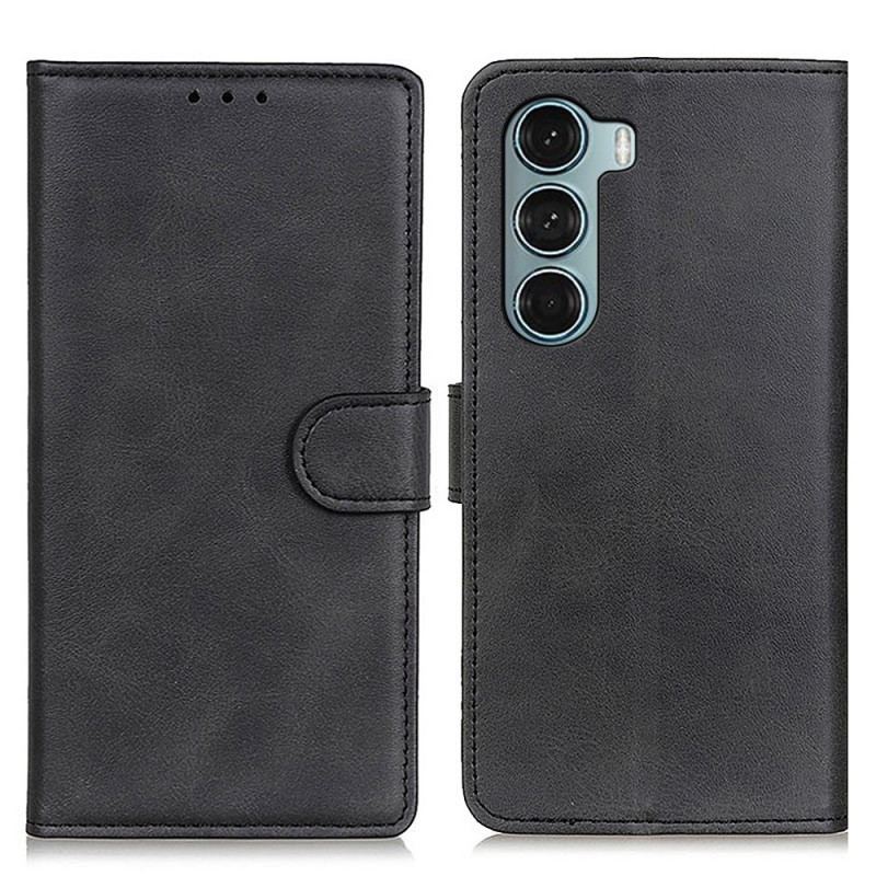 Capa Flip Para Moto G200 5G Efeito De Couro Fosco Retrô