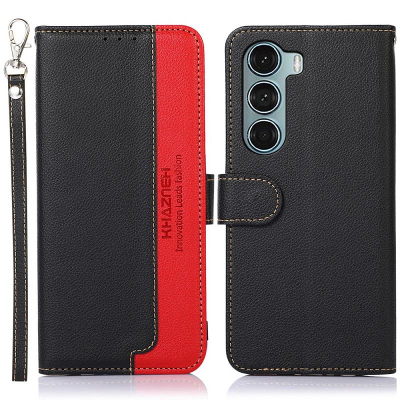 Capa Flip Para Moto G200 5G Estilo Lichia Rfid Khazneh