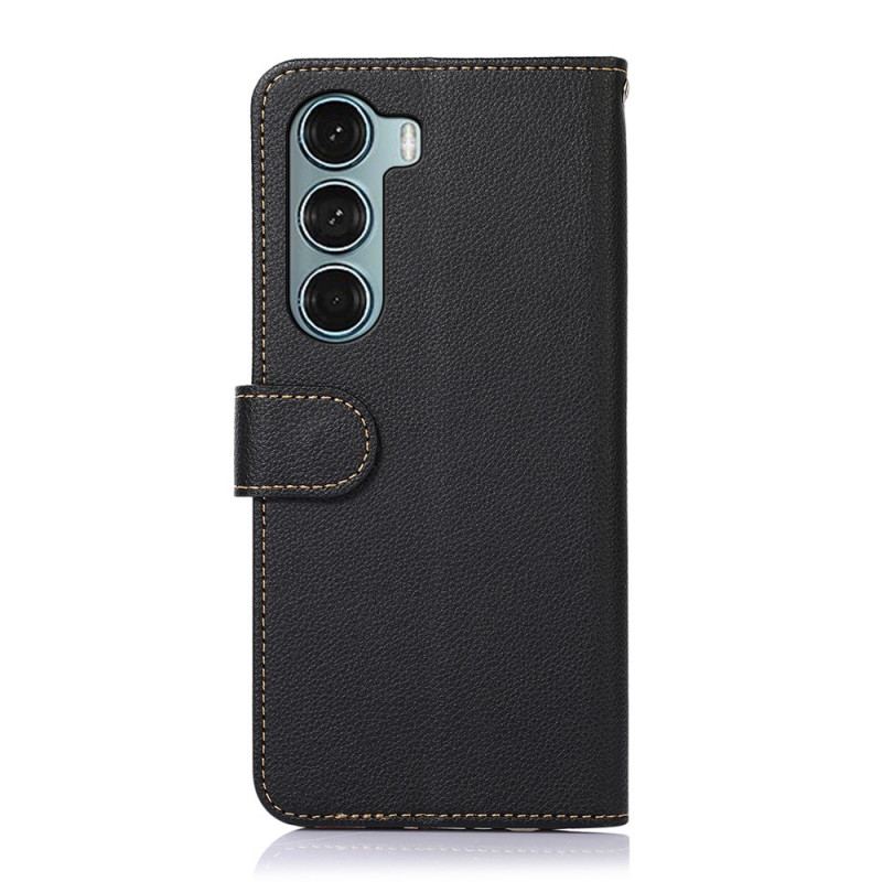 Capa Flip Para Moto G200 5G Estilo Lichia Rfid Khazneh