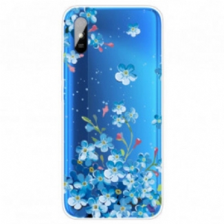 Capa De Celular Para Xiaomi Redmi 9A Buquê De Flores Azuis