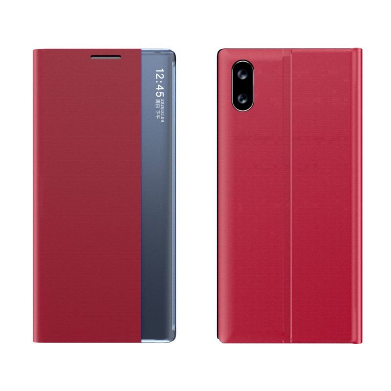 Capa De Celular Para Xiaomi Redmi 9A Couro Sintético Texturizado