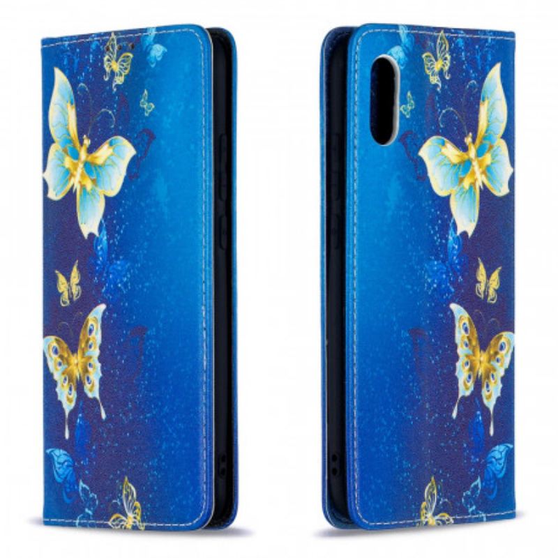 Capa De Celular Para Xiaomi Redmi 9A Flip Borboletas Azuis