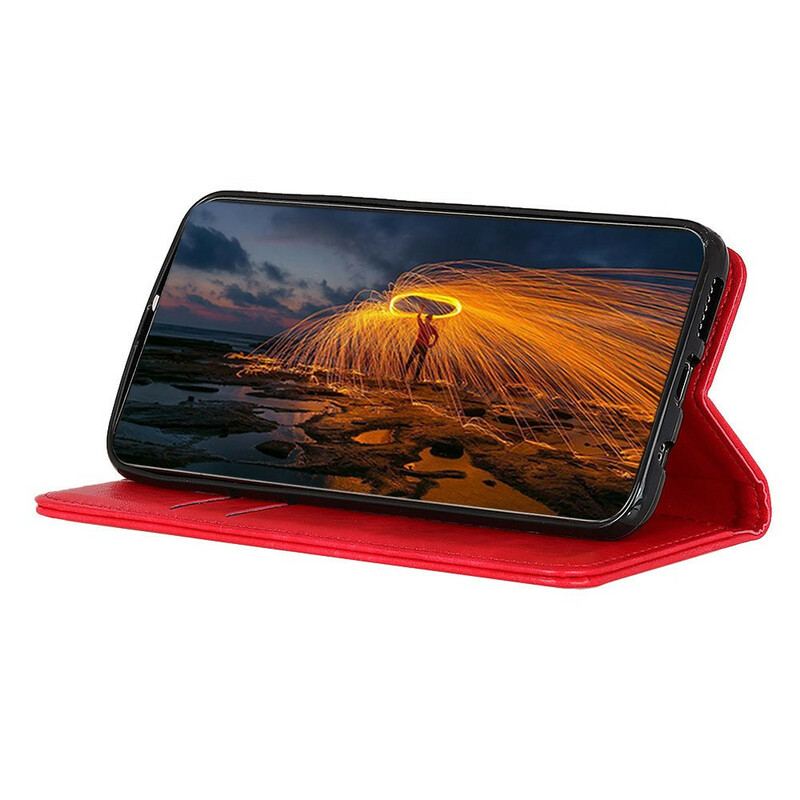 Capa De Celular Para Xiaomi Redmi 9A Flip Couro Dividido Texturizado