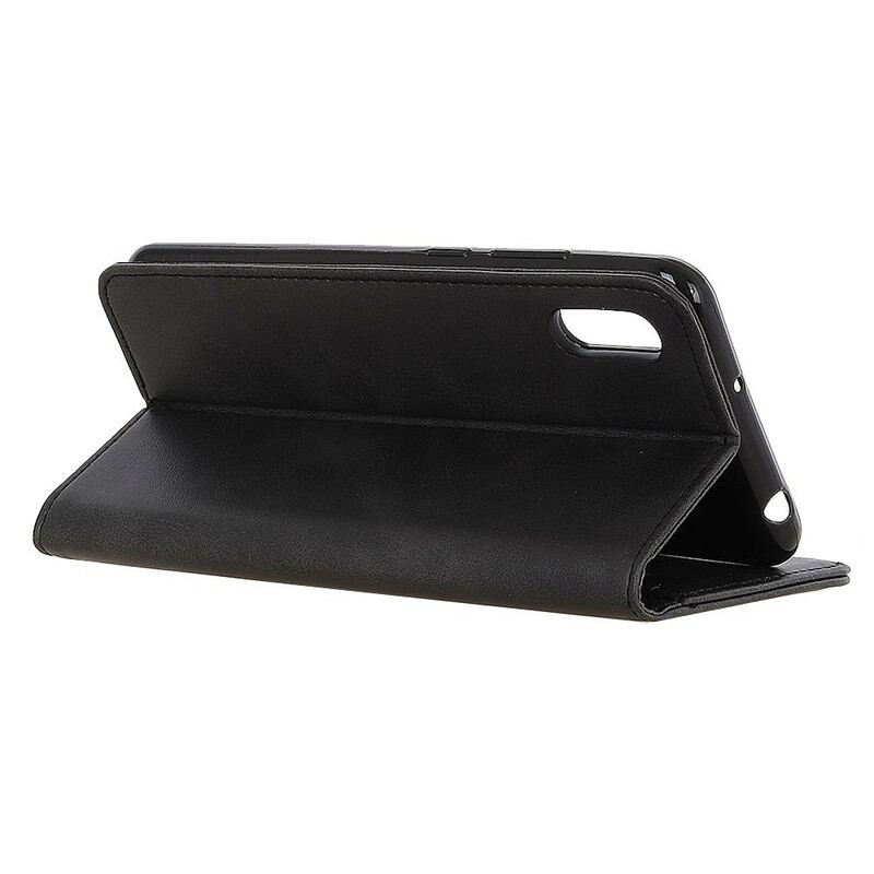 Capa De Celular Para Xiaomi Redmi 9A Flip Couro Rachado