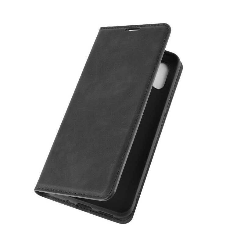 Capa De Celular Para Xiaomi Redmi 9A Flip Efeito Couro Macio