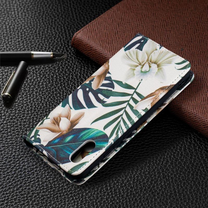 Capa De Celular Para Xiaomi Redmi 9A Flip Folhas