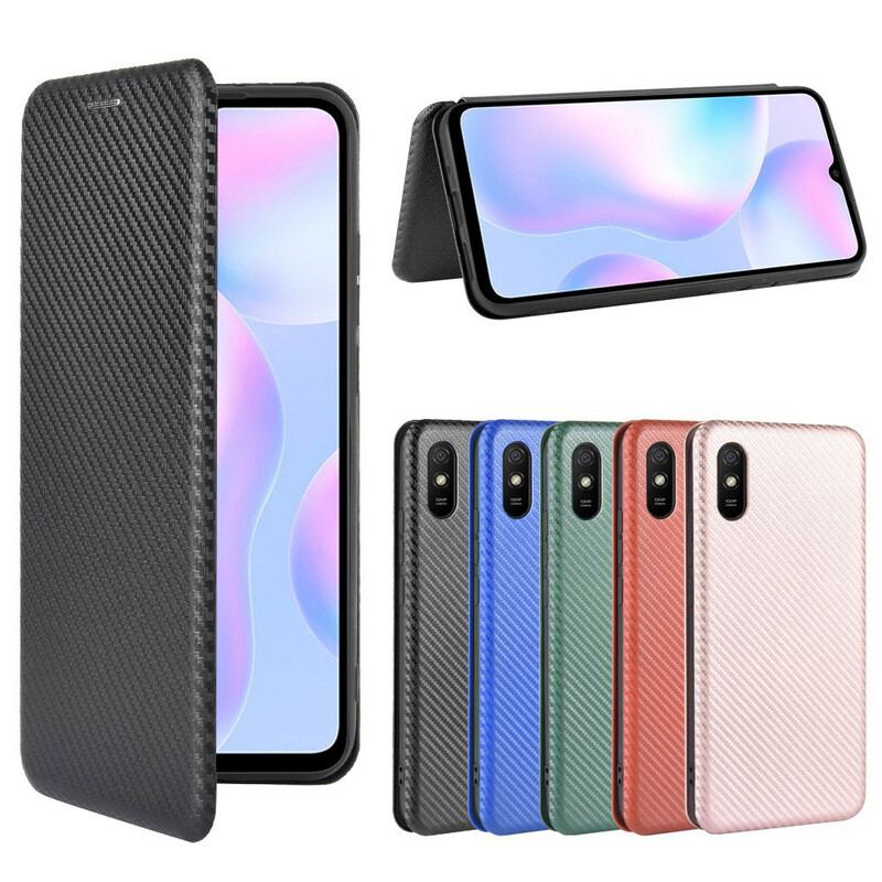 Capa De Celular Para Xiaomi Redmi 9A Flip Silicone De Carbono Colorido