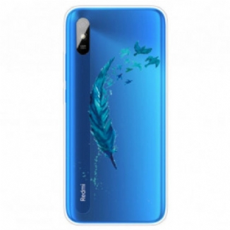 Capa De Celular Para Xiaomi Redmi 9A Linda Pena Azul