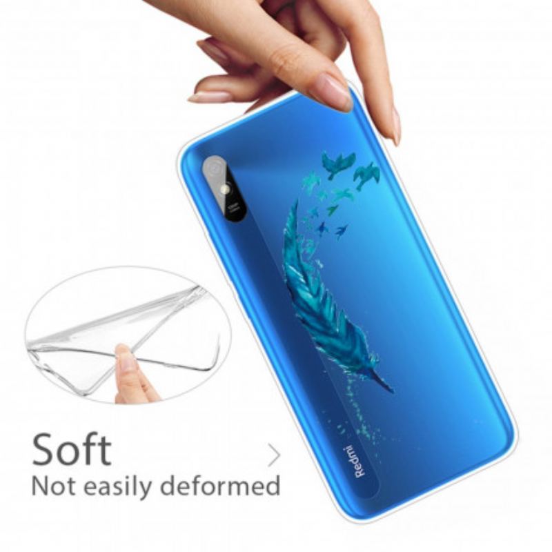 Capa De Celular Para Xiaomi Redmi 9A Linda Pena Azul