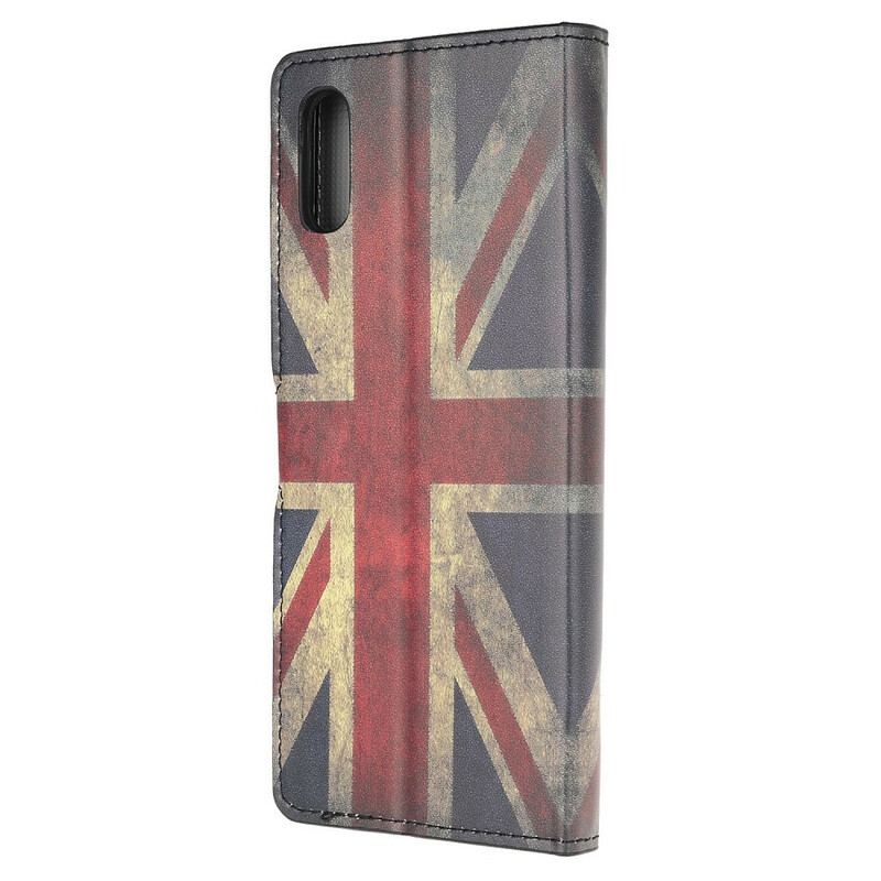 Capa De Couro Para Xiaomi Redmi 9A Bandeira Da Inglaterra