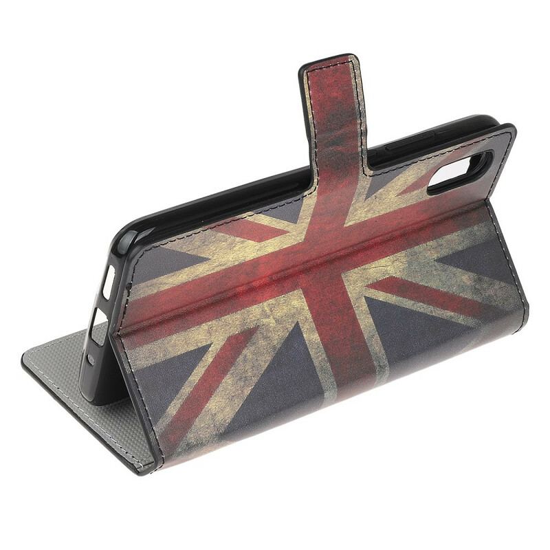 Capa De Couro Para Xiaomi Redmi 9A Bandeira Da Inglaterra