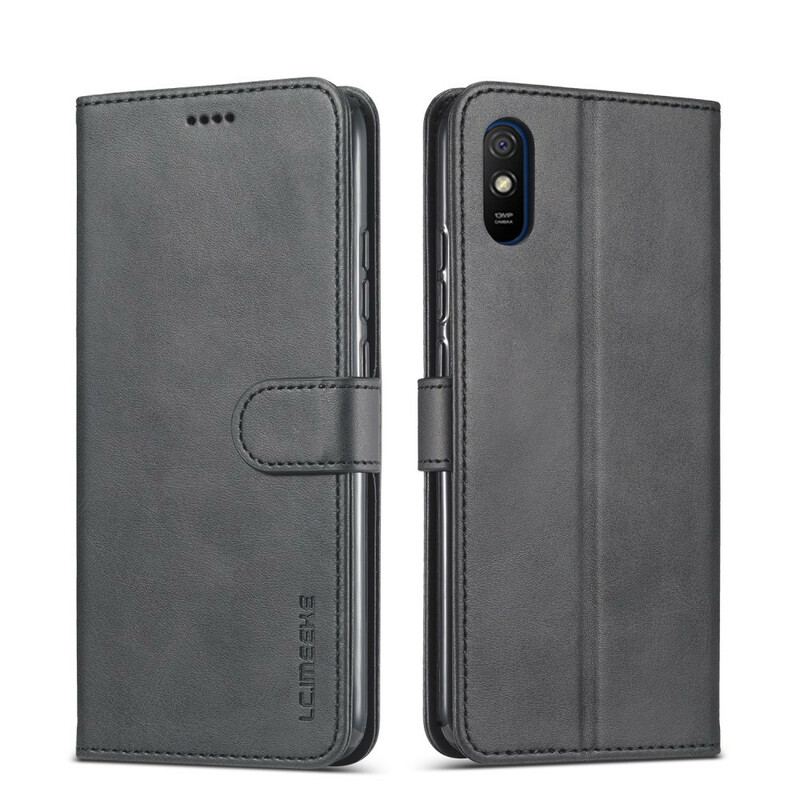 Capa De Couro Para Xiaomi Redmi 9A Lc.imeeke Efeito Couro