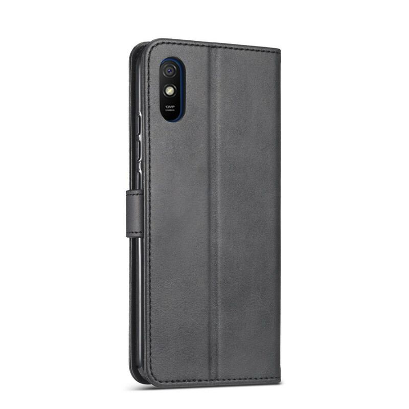 Capa De Couro Para Xiaomi Redmi 9A Lc.imeeke Efeito Couro