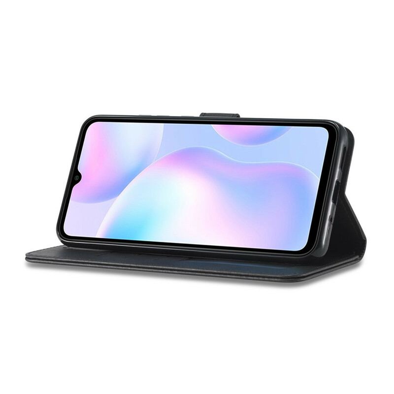 Capa De Couro Para Xiaomi Redmi 9A Lc.imeeke Efeito Couro