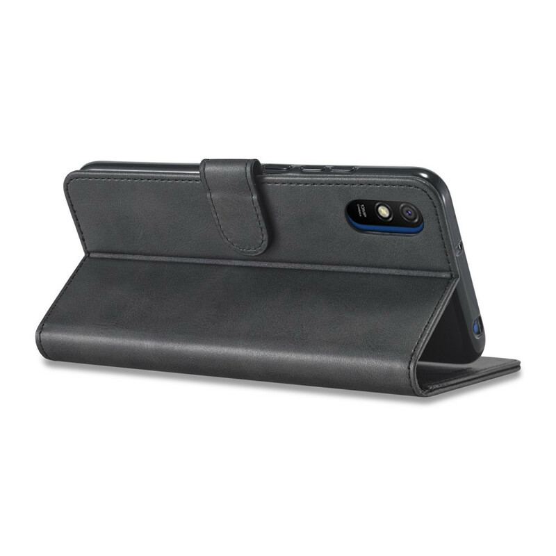 Capa De Couro Para Xiaomi Redmi 9A Lc.imeeke Efeito Couro