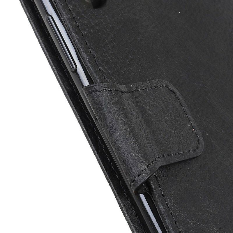 Capa De Couro Para Xiaomi Redmi 9A Lichia Textura Plus