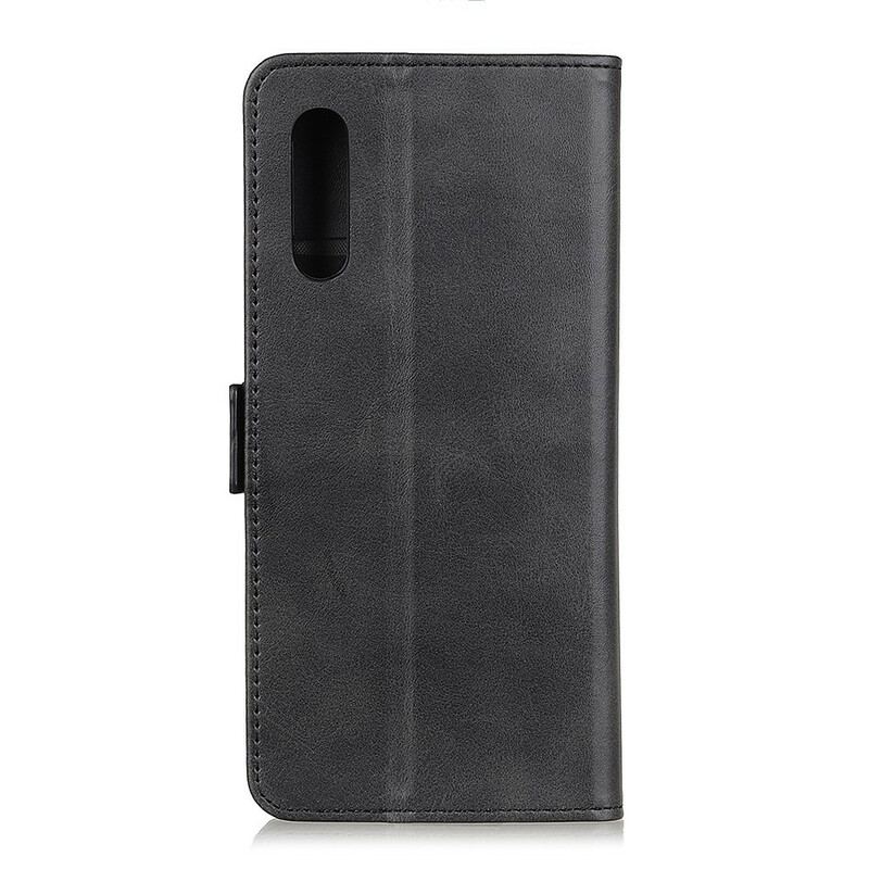 Capa Em Pele Para Xiaomi Redmi 9A Flip Aba Dupla