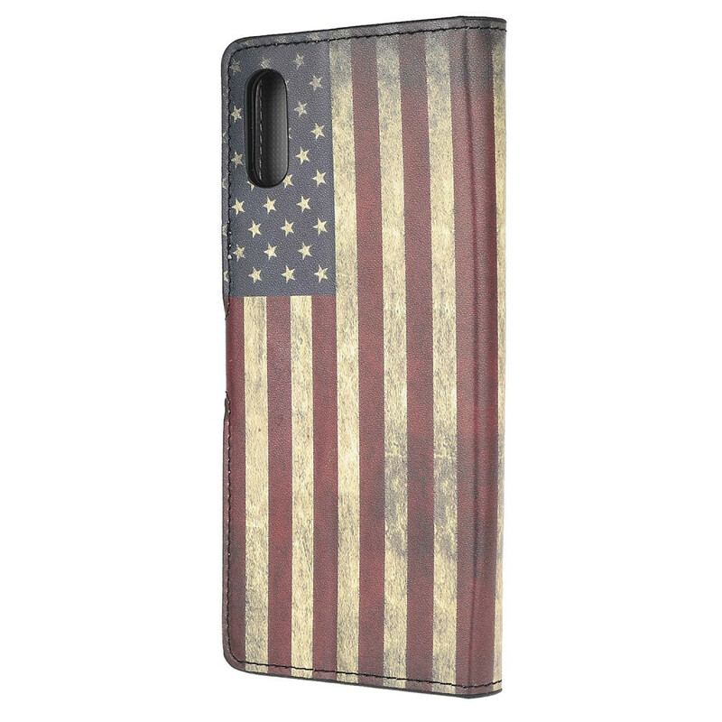 Capa Flip Para Xiaomi Redmi 9A Bandeira Americana