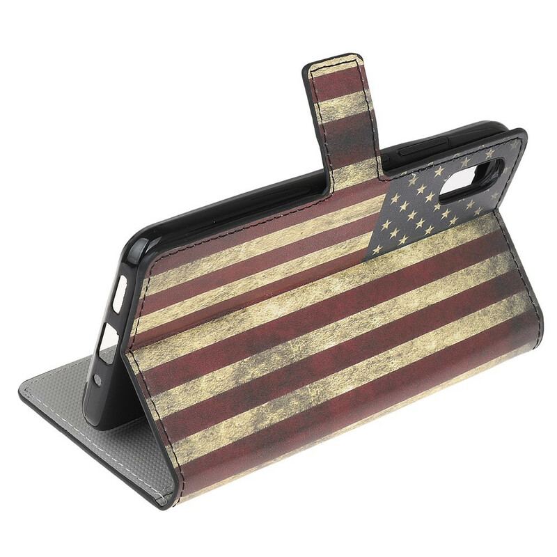 Capa Flip Para Xiaomi Redmi 9A Bandeira Americana