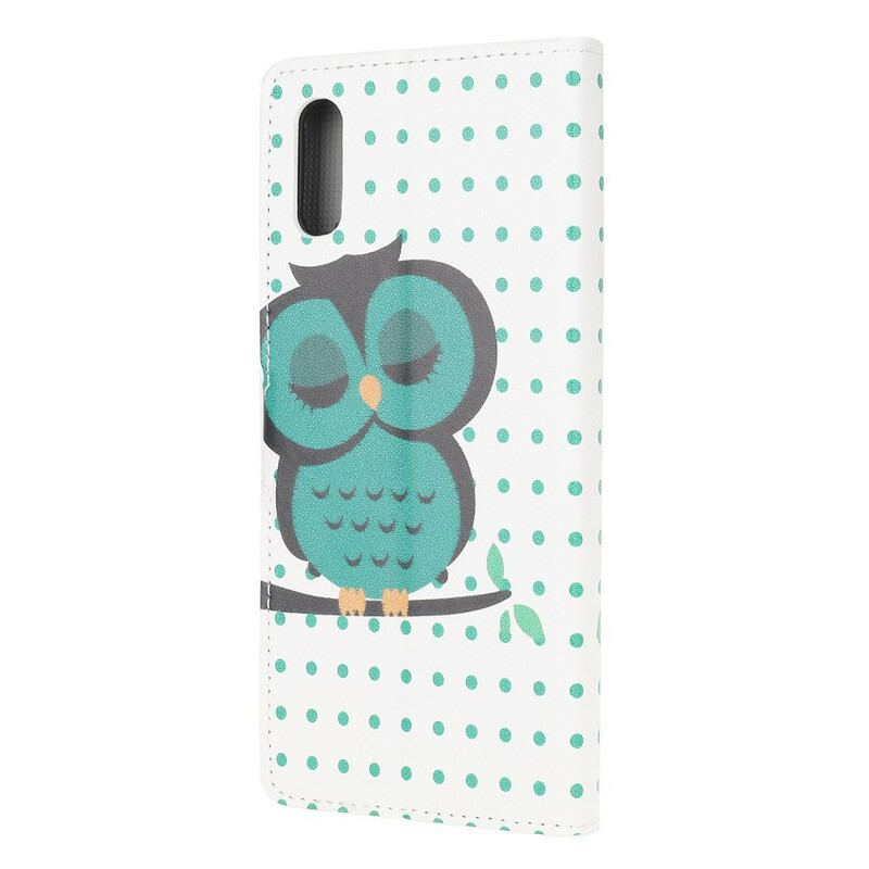 Capa Flip Para Xiaomi Redmi 9A Coruja Adormecida