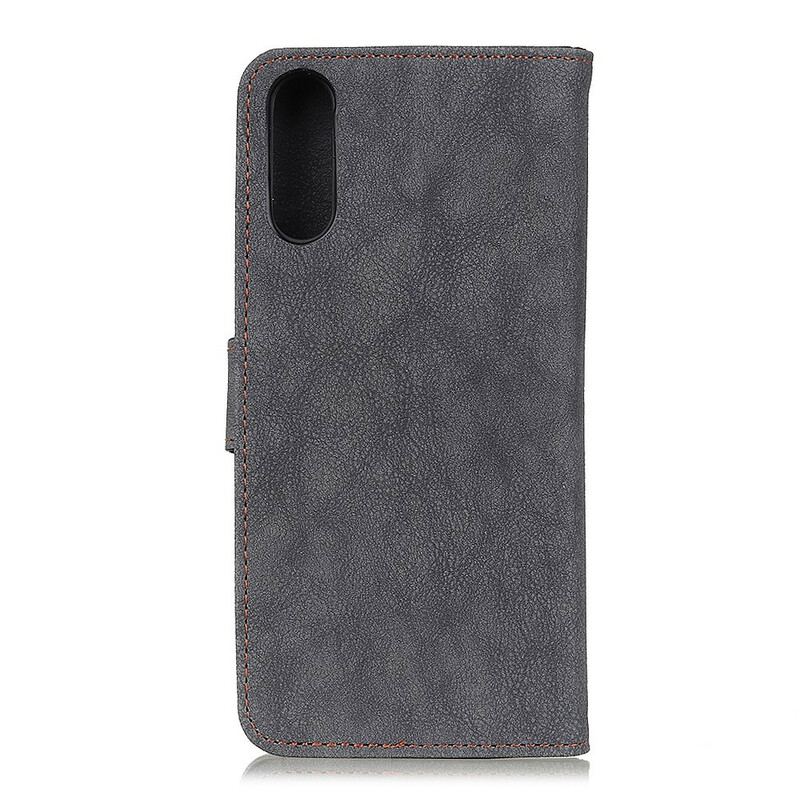 Capa Flip Para Xiaomi Redmi 9A Couro Dividido Retrô Khazneh