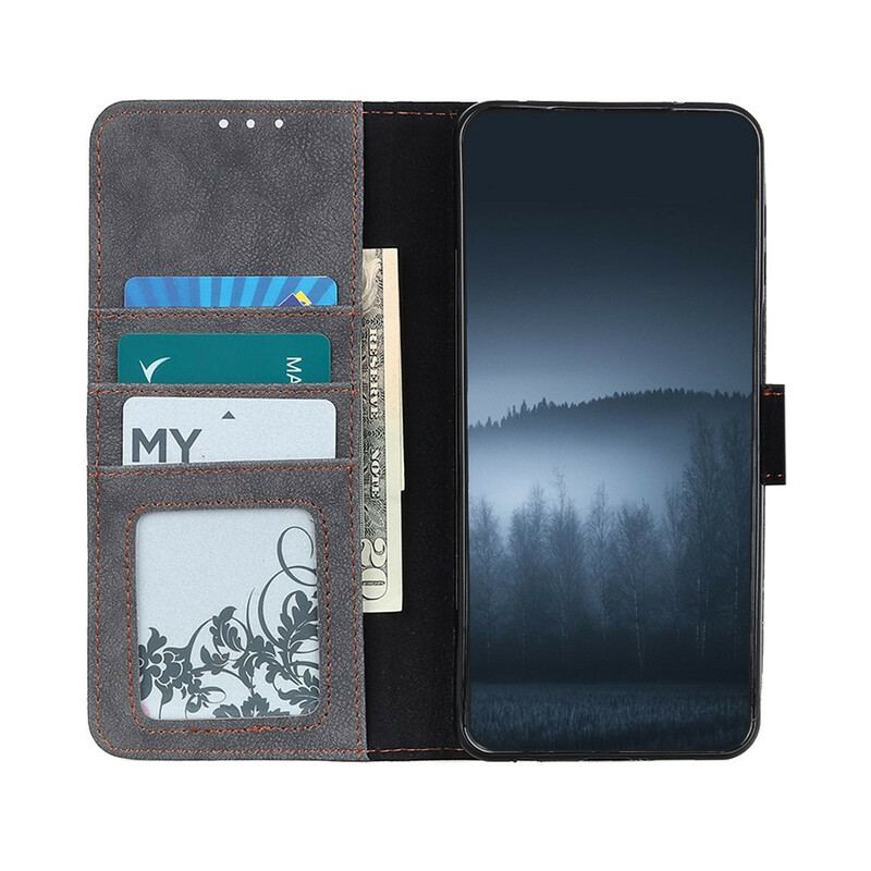 Capa Flip Para Xiaomi Redmi 9A Couro Dividido Retrô Khazneh