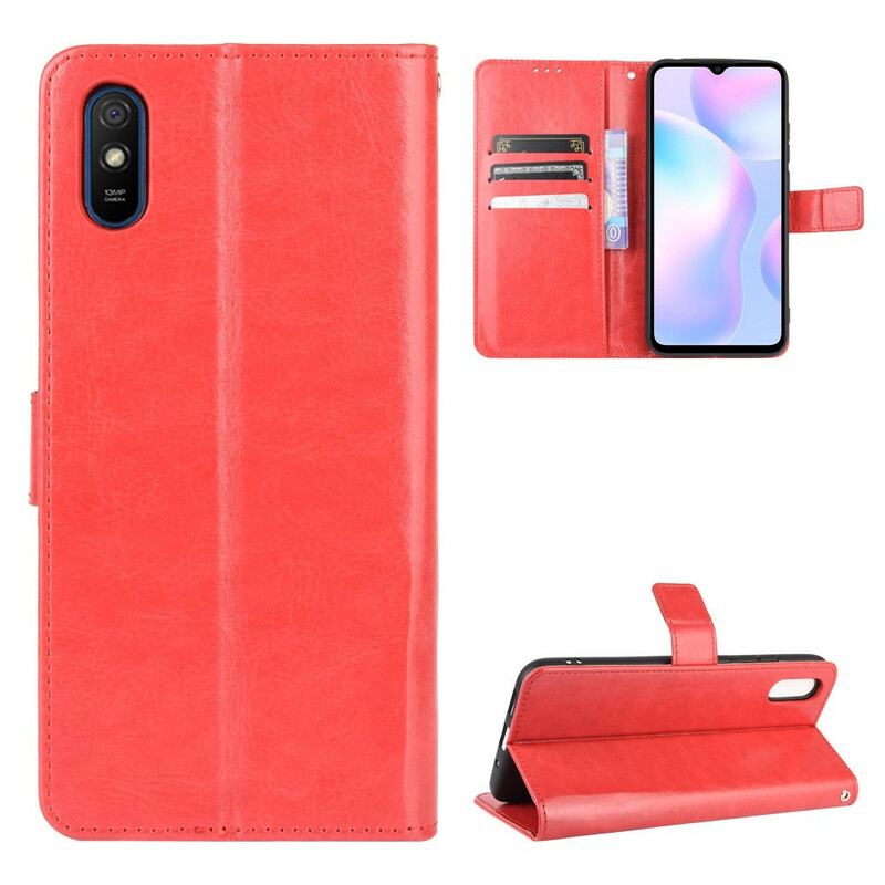 Capa Flip Para Xiaomi Redmi 9A Couro Falso Chamativo