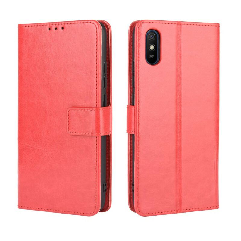 Capa Flip Para Xiaomi Redmi 9A Couro Falso Chamativo