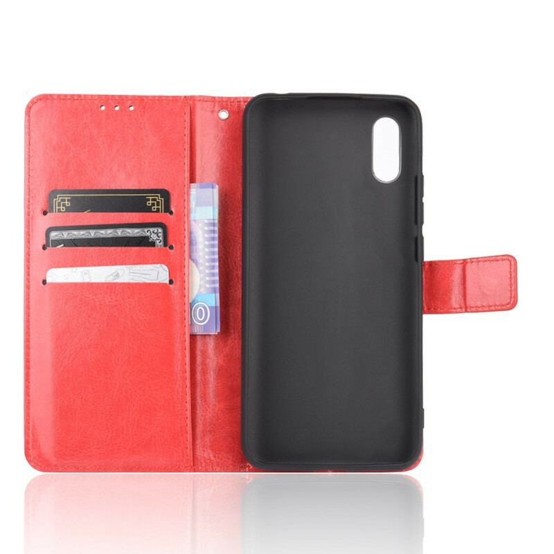 Capa Flip Para Xiaomi Redmi 9A Couro Falso Chamativo