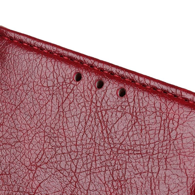 Capa Flip Para Xiaomi Redmi 9A Couro Napa Rachado