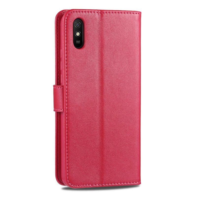 Capa Flip Para Xiaomi Redmi 9A Couro Sintético Azns