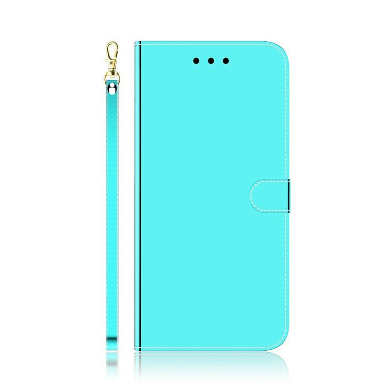 Capa Flip Para Xiaomi Redmi 9A Capa De Espelho De Couro Sintético