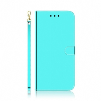 Capa Flip Para Xiaomi Redmi 9A Capa De Espelho De Couro Sintético