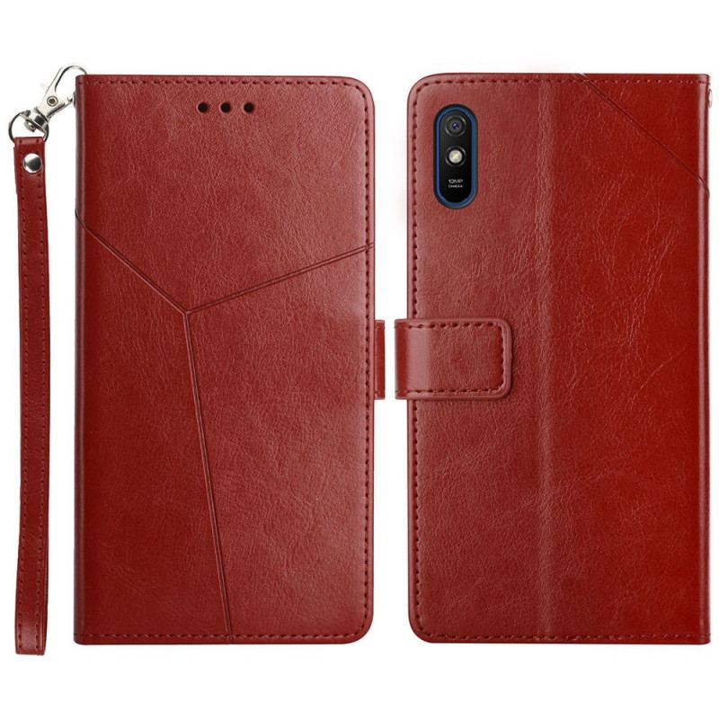 Capa Flip Para Xiaomi Redmi 9A Estilo Couro Geo Y Design